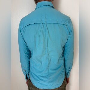 Iceberg Mens  Turquoise Dress Shirt Size  M Slim Fit